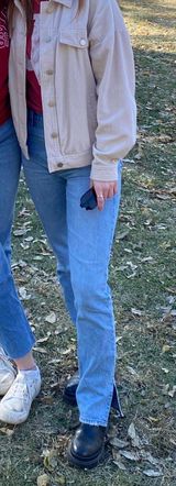 Abercrombie 90’s Straight Ultra High Rise Jeans With Split Hem Photo 0