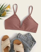 SheIn V Wire Bathing Suit Top Photo 0