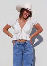 White Crop Top Photo 0