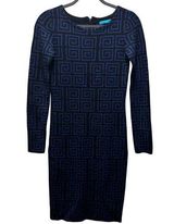 Alice+Olivia Womens Nadia Greek Key Geometric Merino Wool Sweater Dress Size XS Photo 0
