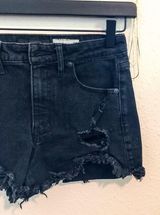 Aeropostale High Waisted Black Distressed Shorts Photo 0
