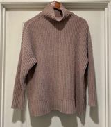 Oversized Knit Turtleneck Sweater Size Small Photo 0