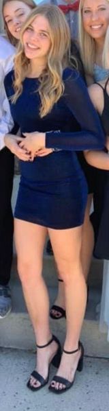 Sparkly Blue Homecoming Dress Photo 0