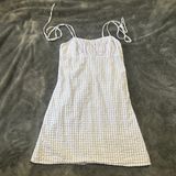 Lavender and white gingham print dress Photo 0