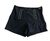 GUESS Black Lace Up Festival Booty Mini Shorts Size Small Photo 0