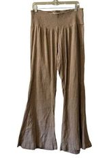 American Rag Pants Womens‎ Casual Wide Flare Leg Size XL Pleated Brown Stretch Photo 0