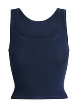SKIMS Navy Cotton Rib Tank Photo 0
