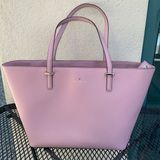 Kate Spade 🌸 Large Pink Saffianio Leather Tote EUC Photo 0