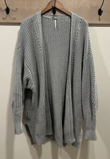 Free People Nightingale Grey Cardigan Size Large Photo 0
