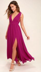 Lulus Heavenly Hues Magenta Maxi Dress Photo 0