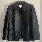 Worthington Midnight Black Leather Jacket Photo 0