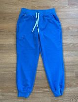 FIGS Royal Blue High Waisted Zamora Jogger Scrub Pants Size Large Petite Photo 0