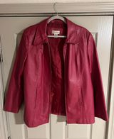 kim rogers Thrifted Vintage Red Leather Jacket  Photo 0