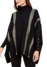 Alfani Striped Poncho Sweater Photo 0