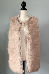 Rachel Zoe  | Pale Pink Faux Fur Vest Sz M Photo 0