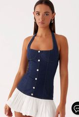 Georgina Denim Mini Dress Photo 0