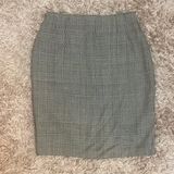 Liz Claiborne Wool Houndstooth Plaid Pencil Skirt Photo 0