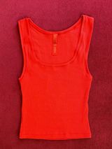 SKIMS cotton rib tank in red size S Photo 0