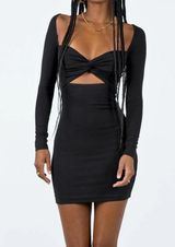 Princess Polly black cutout mini dress Photo 0