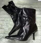 Nine West 8 Elegant Black Leather Women's Boots Photo 0