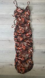 Blanc Cowl Neck Dress Sexy Strap Shoulder Maxi Dresses Summer Wedding Guest Bodycon Floral Photo 0