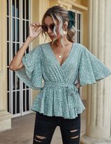 SheIn Spotted Blouse Photo 0