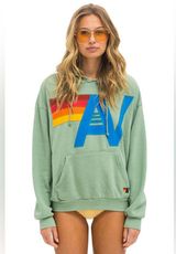 Aviator Nation Logo Stitch Pullover Relaxed Hoodie XS Photo 0