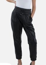 Joie Wadley Faux Leather Drawstring Jogger Pants Photo 0
