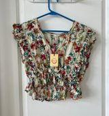cropped floral blouse Photo 0
