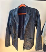Lucky Brand Faux Leather Blazer  Photo 0