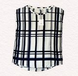 Vince NWT  Navy/White Striped Sleeveless Top Photo 0