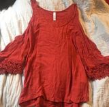Xhilaration Cold Shoulder Blouse Top Photo 0