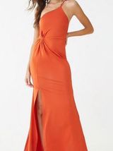 Forever 21 Orange Silk Maxi Photo 0