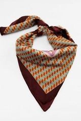 ZARA  • printed satin effect medium size square scarf Photo 0