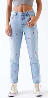 PacSun Red Daisy Mom Jeans Photo 0