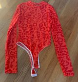 Leopard Bodysuit Orange Size M Photo 0