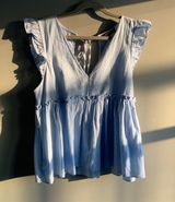 ZARA Trf Light Blue Blouse Photo 0