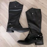 Liz Claiborne black leather riding boots size 7 western cowgirl Photo 0