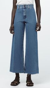 ZARA High Waist Marine Straight Jeans Photo 0
