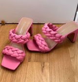 BCBGeneration Pink Braided Heels Photo 0