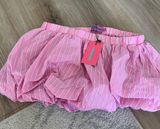 Pink Pin Strip Bubble Skirt Photo 0