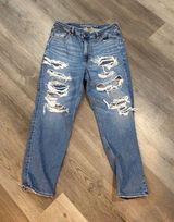 American Eagle Mom Jeans Size 12 destroyed womens Photo 0