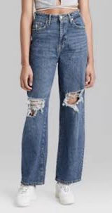 Wild Fable High Rise Baggy Distressed Jeans - Size 4 / 27 - Worn Twice Photo 0