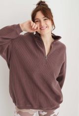 Aerie ribbed pullover quarter zip Photo 0