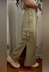 Utility Chic Cargo Maxi Skirt – Streetwear Meets Function Green Size 6 Photo 0