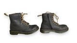 Dr. Martens Women's 1460Y US6 Brown Leather Side Zip Lace Up Combat Boots Photo 0
