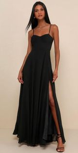 Cause for Commotion Black Pleated Maxi Dress MSRP $88 Photo 0