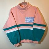 Vintage Rocky Mountains Peach Teal Turtleneck Sweatshirt Styled by Vamp Photo 0