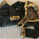 EXPRESS Vintage  Penny Lane faux fur denim coat Photo 0