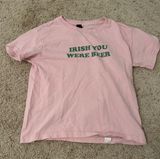 Pink St Patrick’s Day Baby Tee Size XS Photo 0